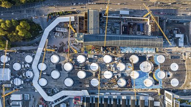 Construction site main station, Stuttgart 21, aerial view, Stuttgart, Baden-Württemberg, Germany,