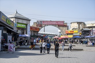 People at the Osh Bazaar, Bishkek, Kyrgyzstan, Asia