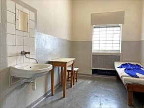 Prison cell, Berlin-Hohenschönhausen Memorial, former headquarters, Stasi remand centre, Berlin,