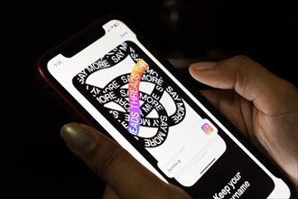 Guwahati, India. 6 July 2023. In this photo illustration, a person browsing the app Threads from