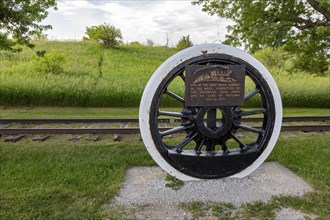 Adair, Iowa, The Jesse James Historical Site, the location of the first train robbery in the West,