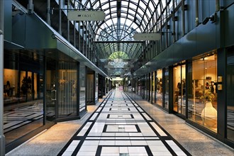 Calwer Passage, shopping mall, shopping centre, roofed, Stuttgart, Baden-Württemberg, Germany,