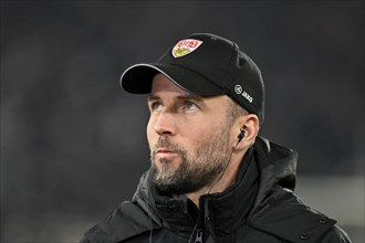 Coach Sebastian Hoeness VfB Stuttgart portrait, looking up, DFB Cup, MHPArena, MHP Arena Stuttgart,