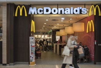 Branch of the fast food chain MC Donald's in a shopping centre, Bavaria, Germany, Europe