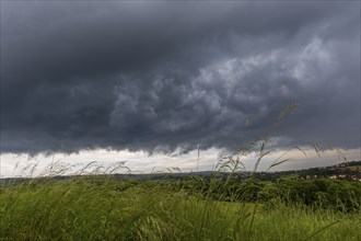 Heavy rain showers and thunderstorms over Possendorf in the Eastern Ore Mountains, Possendorf,