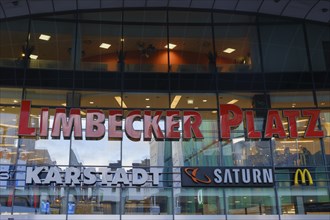 Façade of the Limbecker Platz shopping centre, Essen, Ruhr area, North Rhine-Westphalia, Germany,