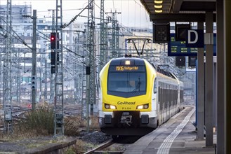 Stuttgart Central Station, track apron and local train of the private operator Go-Ahead, Stuttgart,