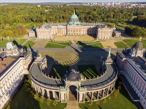 Park Sanssouci is part of the Potsdam palace park ensemble. Colonnade with Triumphal Gate