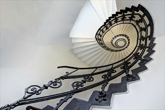 Staircase in old building, Hamburg, Germany, Europe