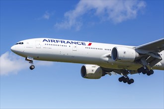 An Air France Boeing 777-300ER aircraft with the registration F-GZNS at New York John F Kennedy