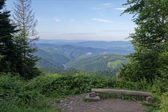 View of the mountain landscape in the Apuseni Mountains in the Western Carpathians from the