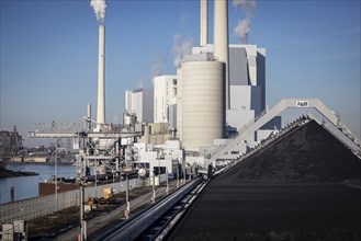 Grosskraftwerk Mannheim AG, GKM, hard coal-fired power plant generates electricity and district