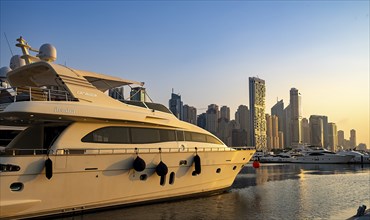 Dubai Marina and Harbour, Skyline Architecture and Marina, United Arab Emirates, Asia