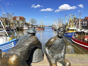 Harbour, Neuharlingersiel, East Frisia, Germany, Europe