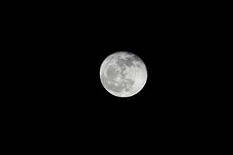 Full moon at night, only natural satellite of the Earth