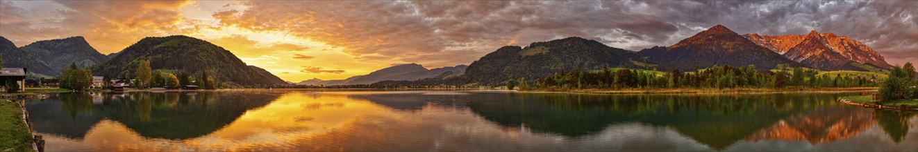 Sunrise, Walchsee, Tyrol, Austria, Europe