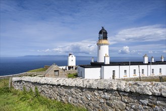 Dunnet Head Lighthouse at the northernmost point of the British Main Island, County Caithness,