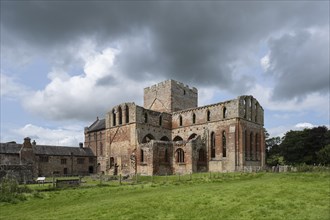 Lanercost Priory, ruined church and former monastery, seen from the south-east, County Cumbria,