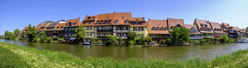 Regnitz with Kleinvenedig, Bamberg, Upper Franconia, Bavaria, Germany, Europe