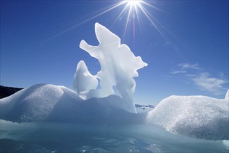 Denmark, Greenland, blue ice, ice landscape, Greenland, Denmark, North America