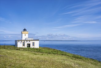 Duncansby Head lighthouse on the north-east tip of Scotland, County Caithness, Scotland, United