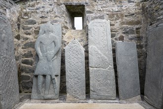 Kilmartin Stones, old gravestones at the parish church, Kilmartin, Argyll and Bute, Scotland, Great