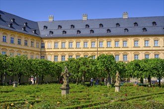 Rose Garden, New Residence, Domberg, Bamberg, Upper Franconia, Bavaria, Germany, Europe