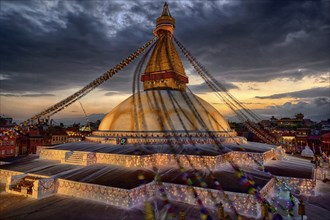 Nepal, Himalaya, Kathmandu, Bodnath Stupa, Buddha Stupa, Bodnath, Kathmandu, Nepal, Asia