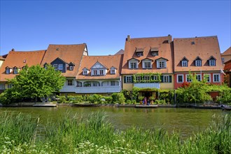 Regnitz with Kleinvenedig, Bamberg, Upper Franconia, Bavaria, Germany, Europe