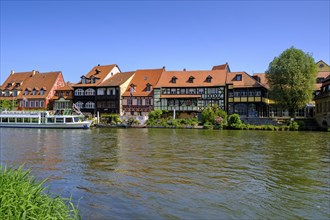 Regnitz with Kleinvenedig, Bamberg, Upper Franconia, Bavaria, Germany, Europe