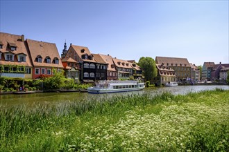 Regnitz with Kleinvenedig, Bamberg, Upper Franconia, Bavaria, Germany, Europe