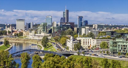 Panoramic view of city centre of Vilnus, the capital of Lithuania