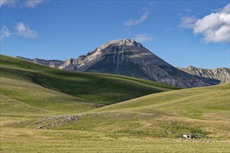 Mountain landscape around the Campo Imperatore high plateau in the Gran Sasso and Monti della Laga