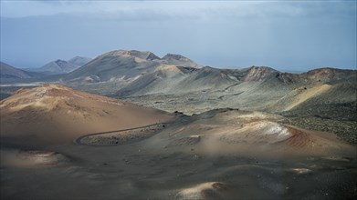 Volcanic landscape, Montanas del Fuego, Fire Mountains, Timanfaya National Park, Lanzarote, Canary