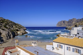 Cala de Sant Vicenc beach and Cape Formentor, Pollença, Serra de Tramuntana, Majorca, Balearic