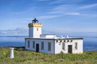 Duncansby Head lighthouse on the north-east tip of Scotland, County Caithness, Scotland, United