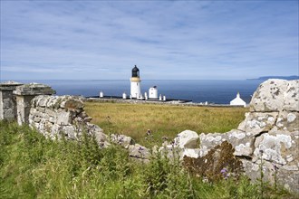 Dunnet Head Lighthouse at the northernmost point of the British Main Island, County Caithness,