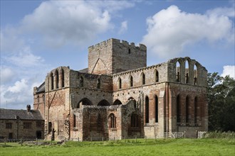 Lanercost Priory, ruined church and former monastery, seen from the south-east, County Cumbria,