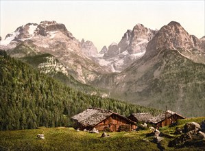 The Brenta Group, and the Mouth of the Brenta, Tyrol, former Austro-Hungary, today Italy, c. 1890,