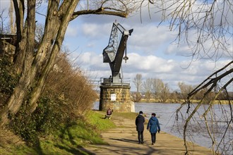 Former Übigau shipyard. A technical monument is a huge iron slewing crane with a lifting capacity