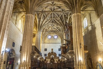 Interior of the Basilica of Santa MarÃ­a de la Asuncion in Arcos de la Frontera, Andalusia, Spain,