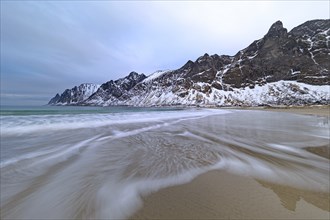 Ersfjord beach on the island of Senja, Norway, Europe