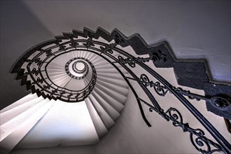 Staircase in old building, Hamburg, Germany, Europe