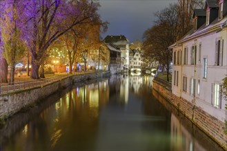 La Petite France at Christmas time, a picturesque district in the historic centre of Strasbourg.