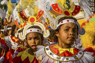 Portrait of little girl. Carnival. Mindelo. Cabo Verde. Africa