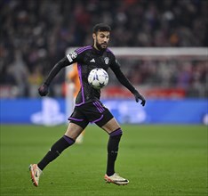 Noussair Mazraoui FC Bayern Munich FCB (40) on the ball, Champions League, Allianz Arena, Munich,