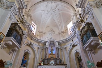 Altar, super wide angle, interior, Chiesa Madre di Maria SS. Immacolata, church, Favignana town,