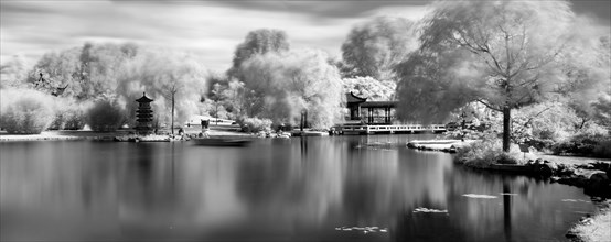 Panorama Chinese Garden Infrared Gardens of the World Marzahn Berlin Germany