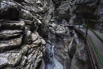 River Breitach and Breitachklamm gorge near Oberstdorf, OberallgÃ¤u, AllgÃ¤u, Bavaria, Germany,