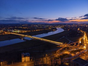 Waldschlösschen Bridge in the evening